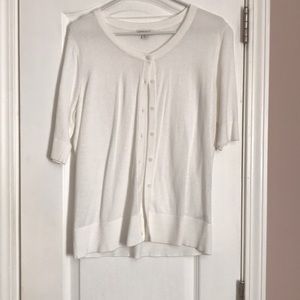 Large white cardigan